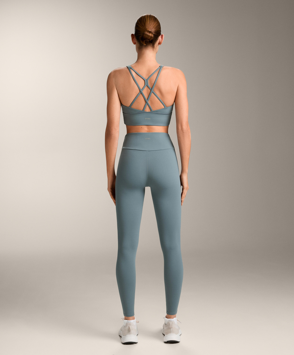 OYSHO Легинсы Comfortlux длиной до щиколотки с высокой посадкой, серо-синий