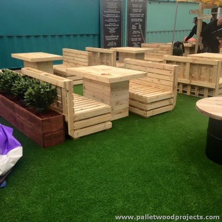 Мебель для баров и кафе стилизованная под поддоны МДБ04