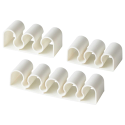 IKEA KALKSTUFF  (ИКЕА КАЛКСТУФФ)  -  Кабельный зажим, 3 штуки, белый