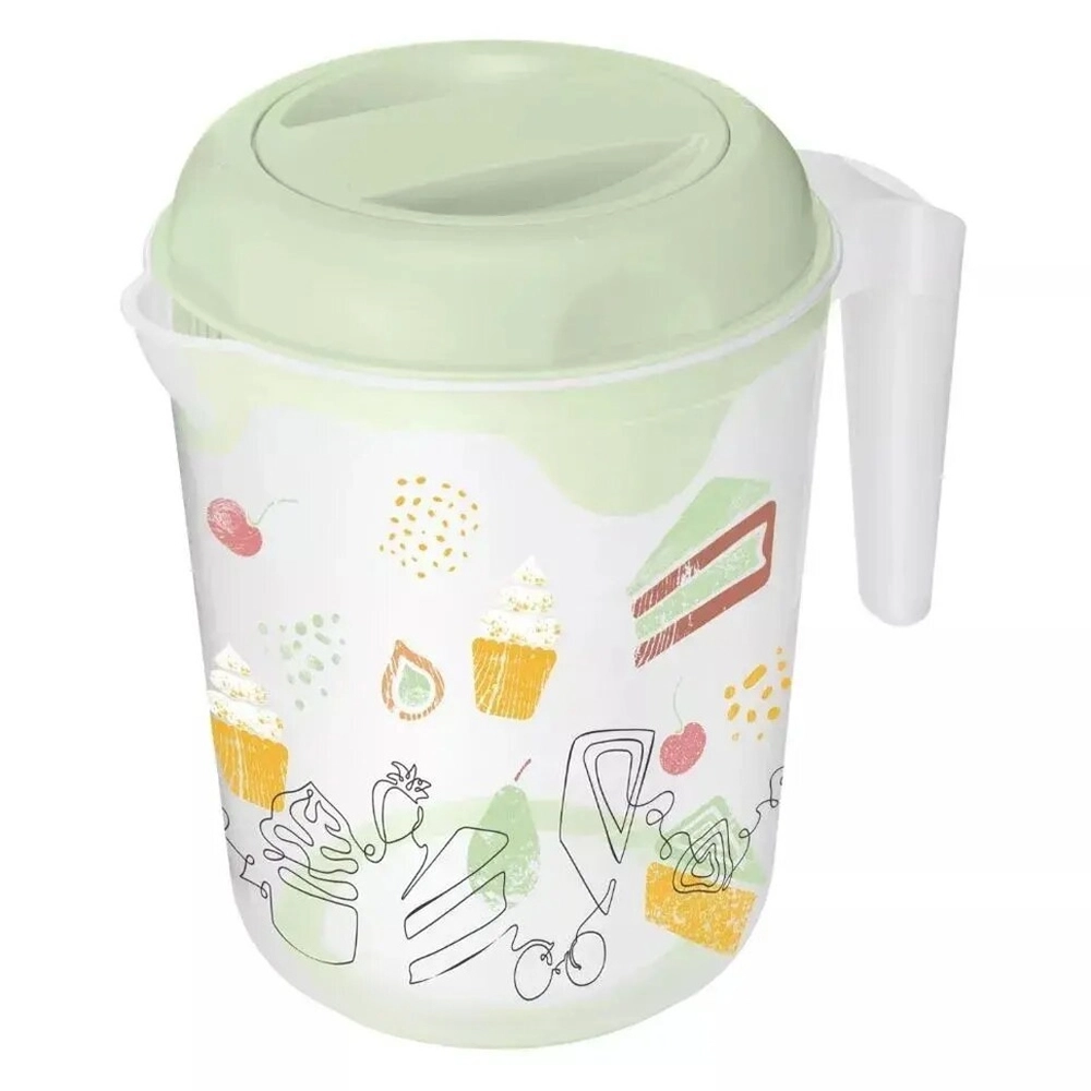 Кувшин для блендера (миксера) 2,0л, с декором, Зеленый