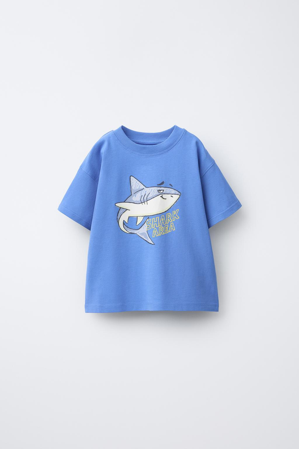 ZARA ФУТБОЛКА С ПРИНТОМ, СИНИЙ