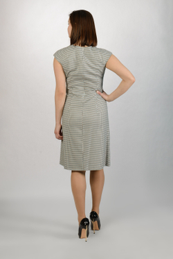 Повседневное платье 1568АП, Коричн-голуб #297КГ051568АП