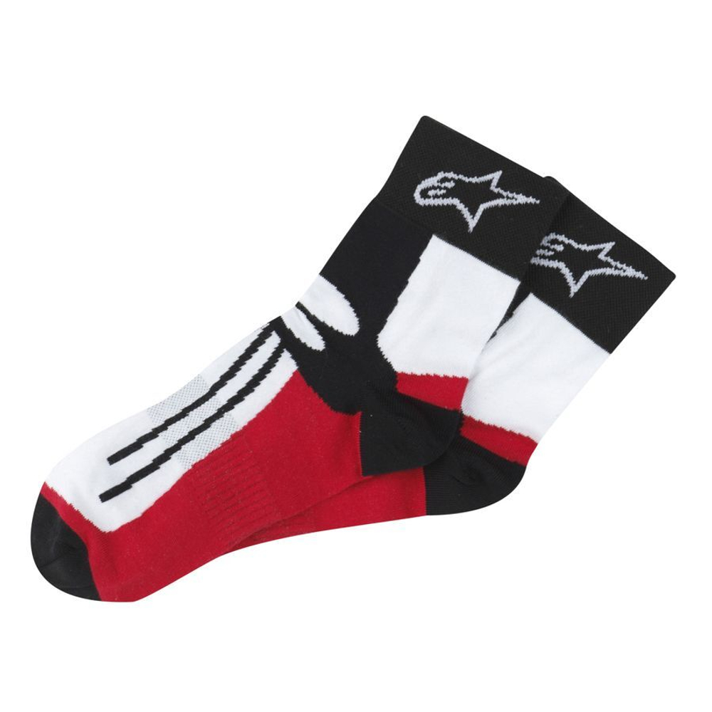 ALPINESTARS Мотоциклетные носки короткие спортивные RACING SUMMER черно-красные