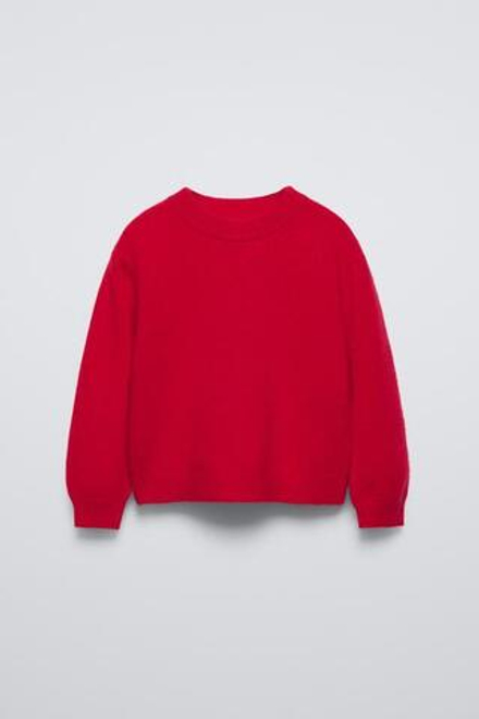 ZARA СВИТЕР ИЗ 100% КАШЕМИРА, КРАСНЫЙ