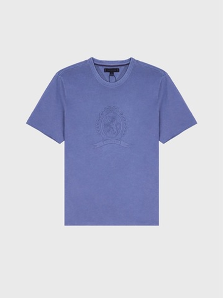 Футболка Tommy Hilfiger Laurel Leaf Logo Garment-Dyed Faded Indigo