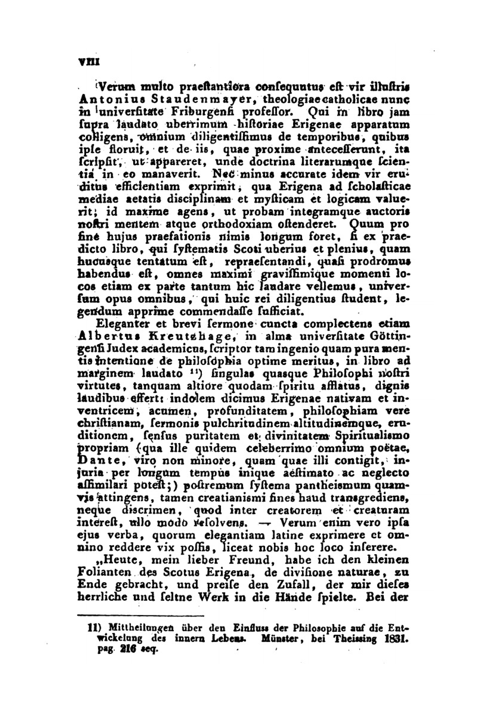 Johannis Scoti Erigenae De Divisione Naturae Libri Quinque. Accedunt Tredecim Auctoris Hymni Ad Carolum Calvum Ex Palimpsestis Angeli Maii | J.S. Eriugena