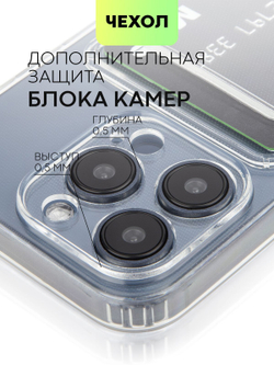 Чехол BROSCORP для Apple iPhone 15 Pro (арт.IP15PRO-TPU-01-POCKET )