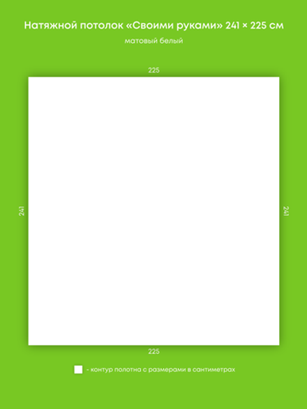 Матовый натяжной потолок 5.4 м2