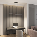 Светильник подвесной RAYLINE, 30 Вт, 3000–4000К, L1200?H1500 мм, металл, черный, свет вверх/вниз