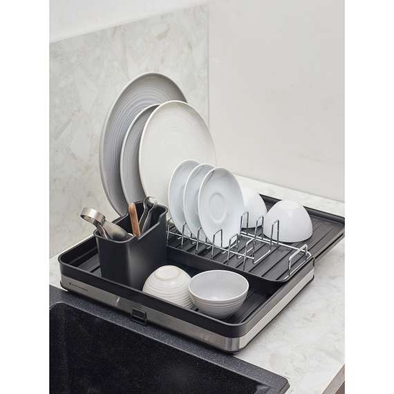 Сушилка для посуды atle раздвижная большая, черная