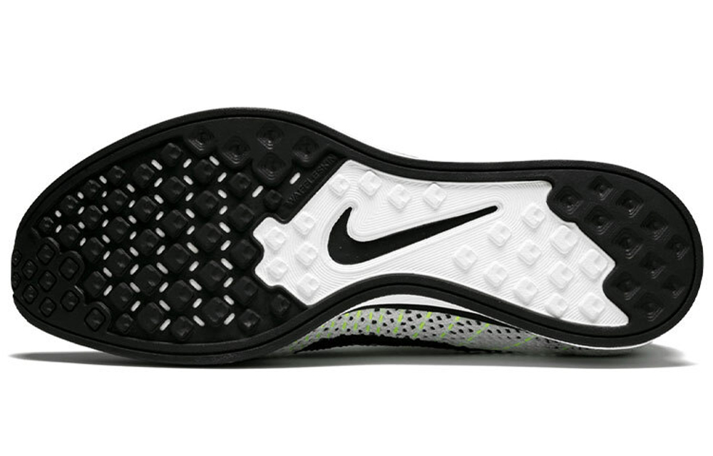 Nike flyknit racer black white volt shop