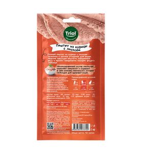 Лакомство Triol SNACK BAR для кошек "Паштет из курицы с лососем", 40г