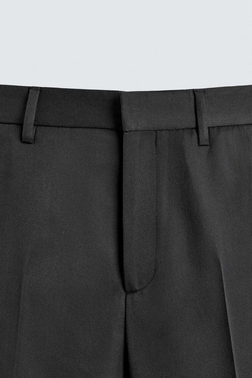 ZARA БРЮКИ STRAIGHT FIT С РАЗРЕЗАМИ, ТЕМНО-СЕРЫЙ