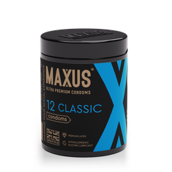 Презервативы MAXUS Classic №12 в железном кейсе, классические X-Edition, 12 шт