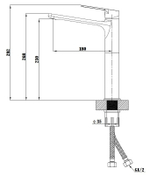 СМЕСИТЕЛЬ ДЛЯ РАКОВИНЫ ESKO SINGAPORE ВЫСОКИЙ ИЗЛИВ SB25
