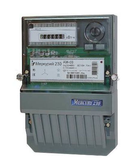 Счетчик Меркурий 230 АМ-01 3ф 5-60А 1 класс точн. 1 тариф имп.вых.мех.винт