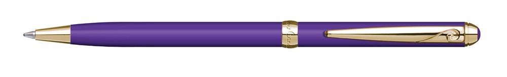 Фото ручка шариковая Pierre Cardin SLIM PC1005BP-83G фиолетового цвета с позолотой в подарочной  коробке с гарантией