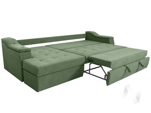 Диван угловой левый Бруно ДКУ-О NEW (Боска VL-1912-10 зеленый хаки; 3 категория)