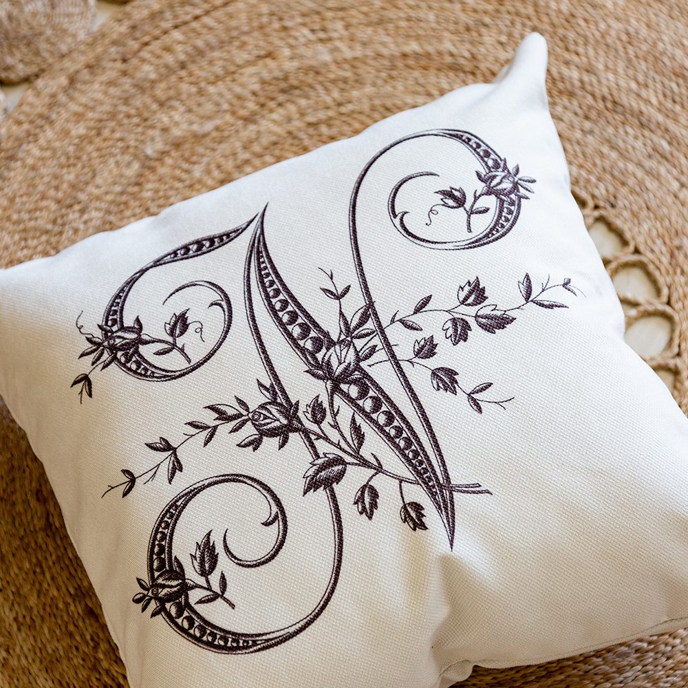 Арт-подушка Объект мечты Монограмма буквы N