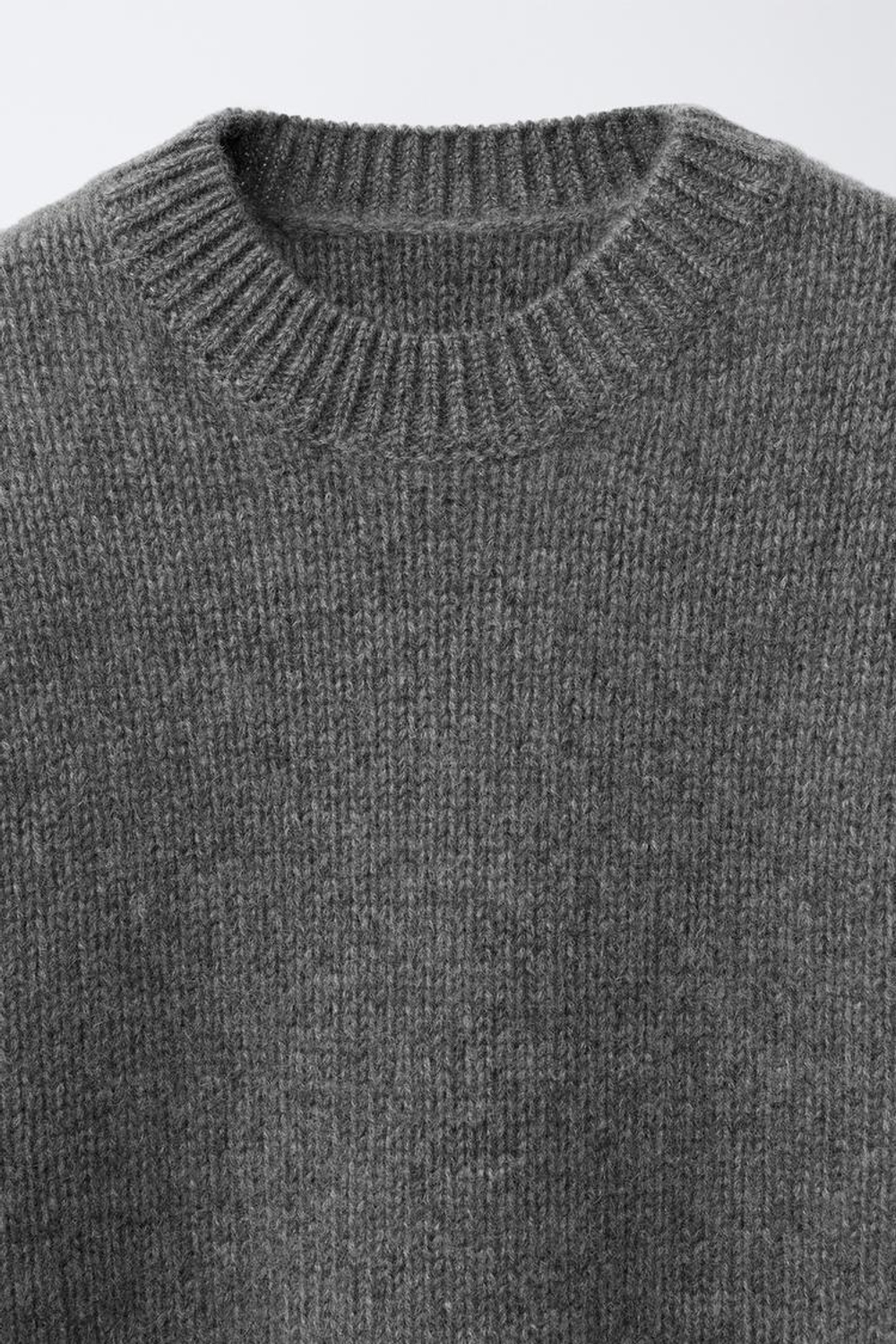 ZARA ДЖЕМПЕР ИЗ 100% КАШЕМИРА, СЕРЫЙ