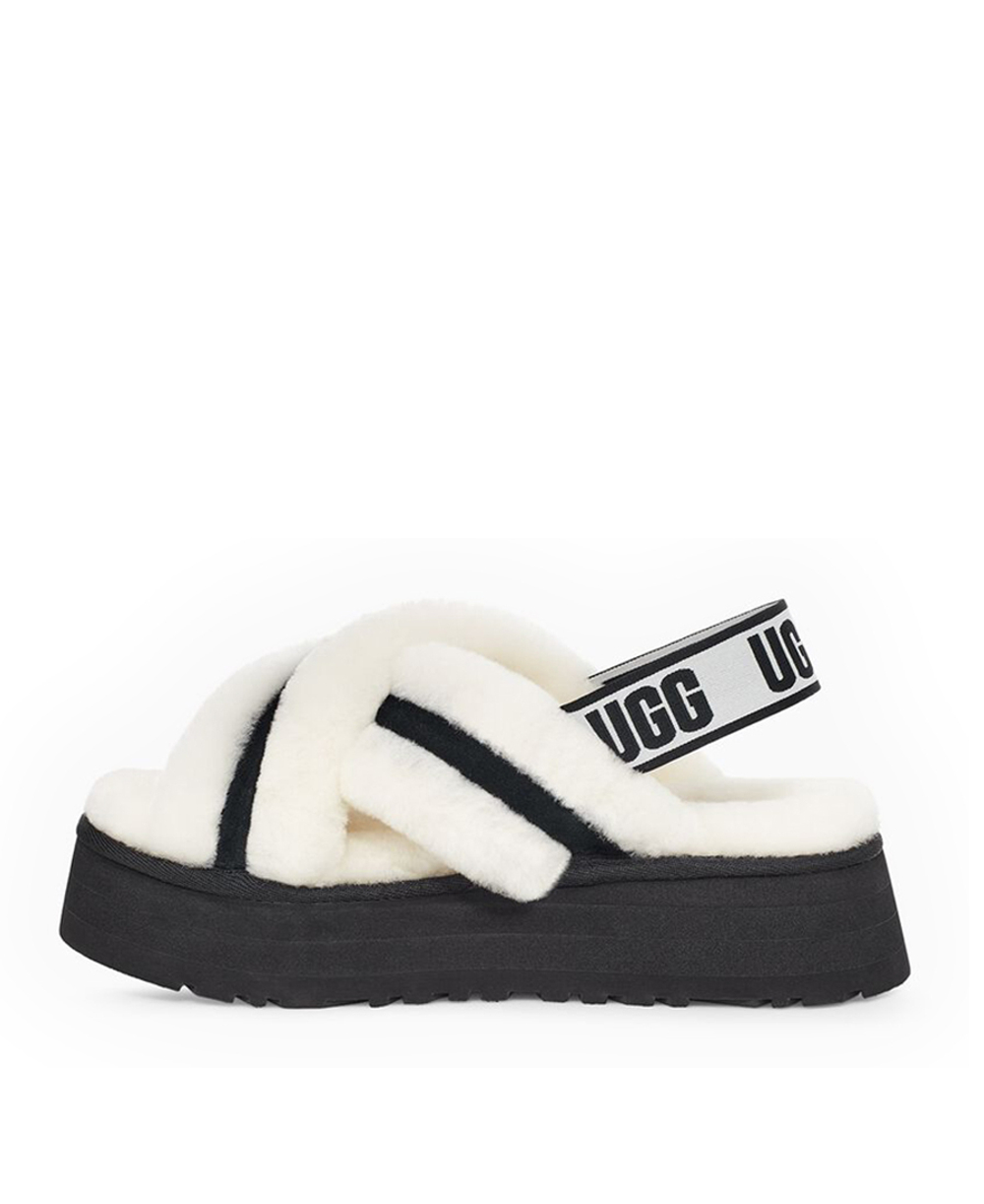 DISCO CROSS SLIDE-black white