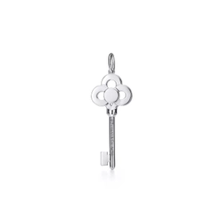 Кулон - ключ из белого золота 18k с бриллиантами, Tiffany 💠Crown key. В наличии