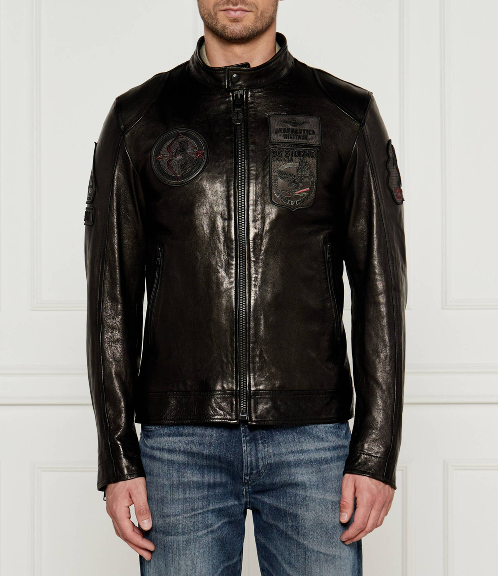 Кожаная куртка MOTOCICLISTA Aeronautica Militare - черный(PN954PL147)