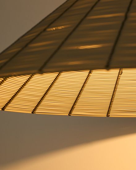 Абажур Saranella для уличного светильника из светло-серого искусственного ротанга, 70 см