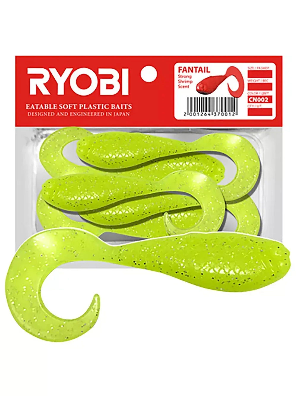 Мягкая силиконовая приманка риппер-твистер Ryobi FANTAIL