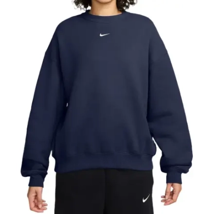 Женская теннисная куртка Nike Studio Fleece Medium Weight Oversized Crew - midnight navy/sail