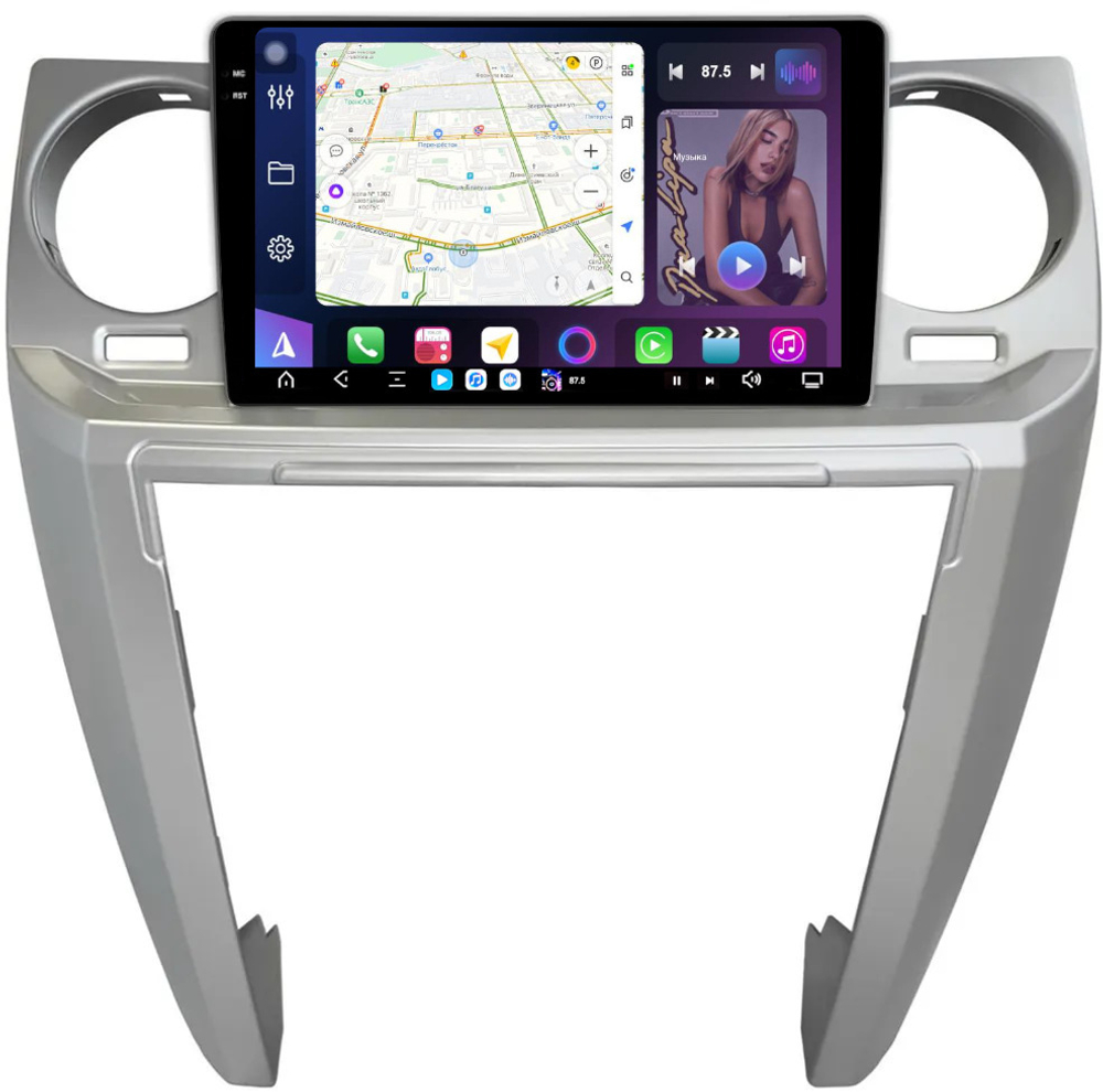 Магнитола для Land Rover Discovery 3 2005-2009 (прямые углы) - FarCar XXL9-9603A монитор 9.5" 2K QLED на Android 14, TS20, 8+256Гб, CarPlay, 4G SIM-слот