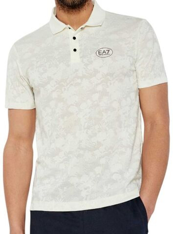 Мужское теннисное поло EA7 Man Jersey - Бежевый