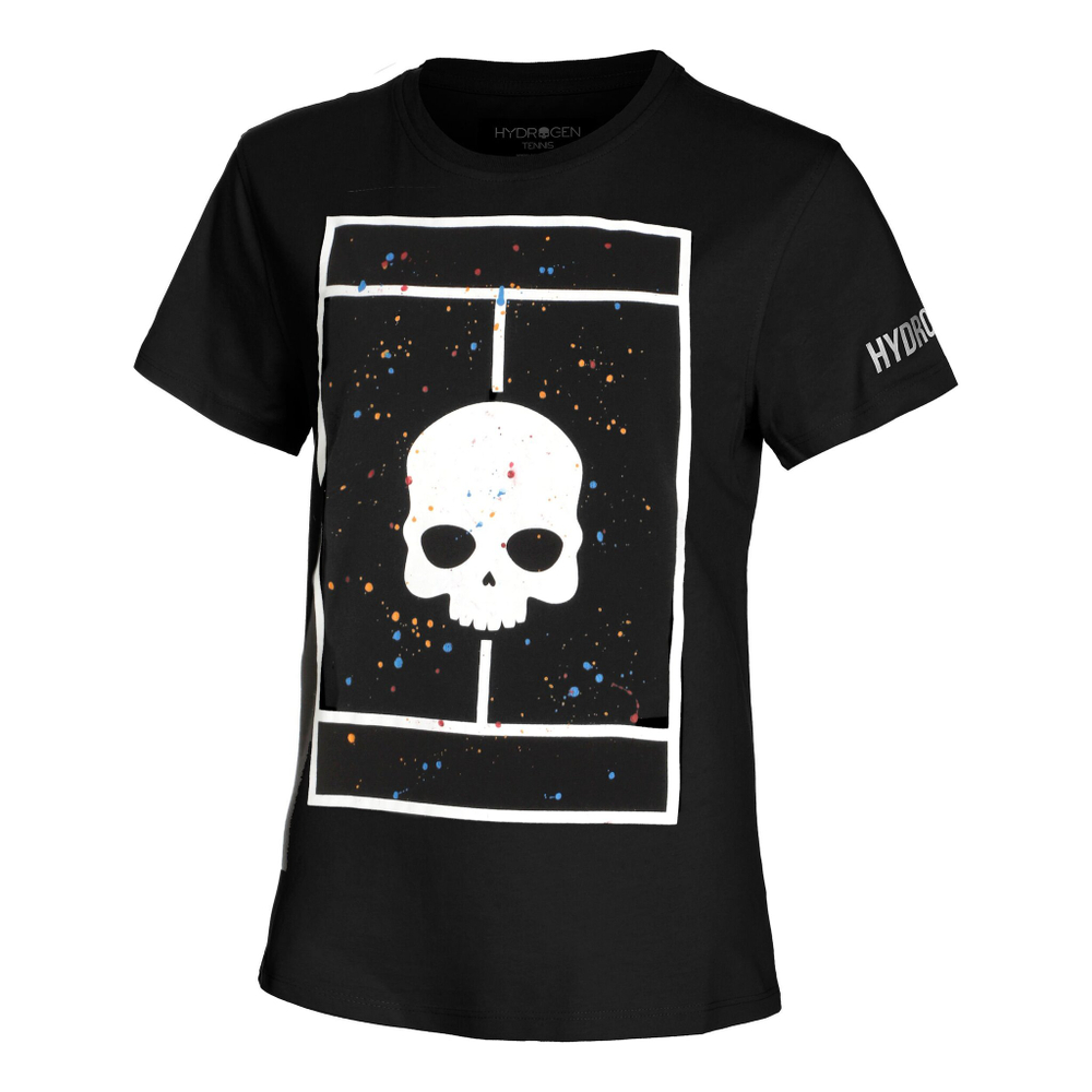 Мужское теннисное поло Hydrogen Court T-Shirt - Black, Multicoloured