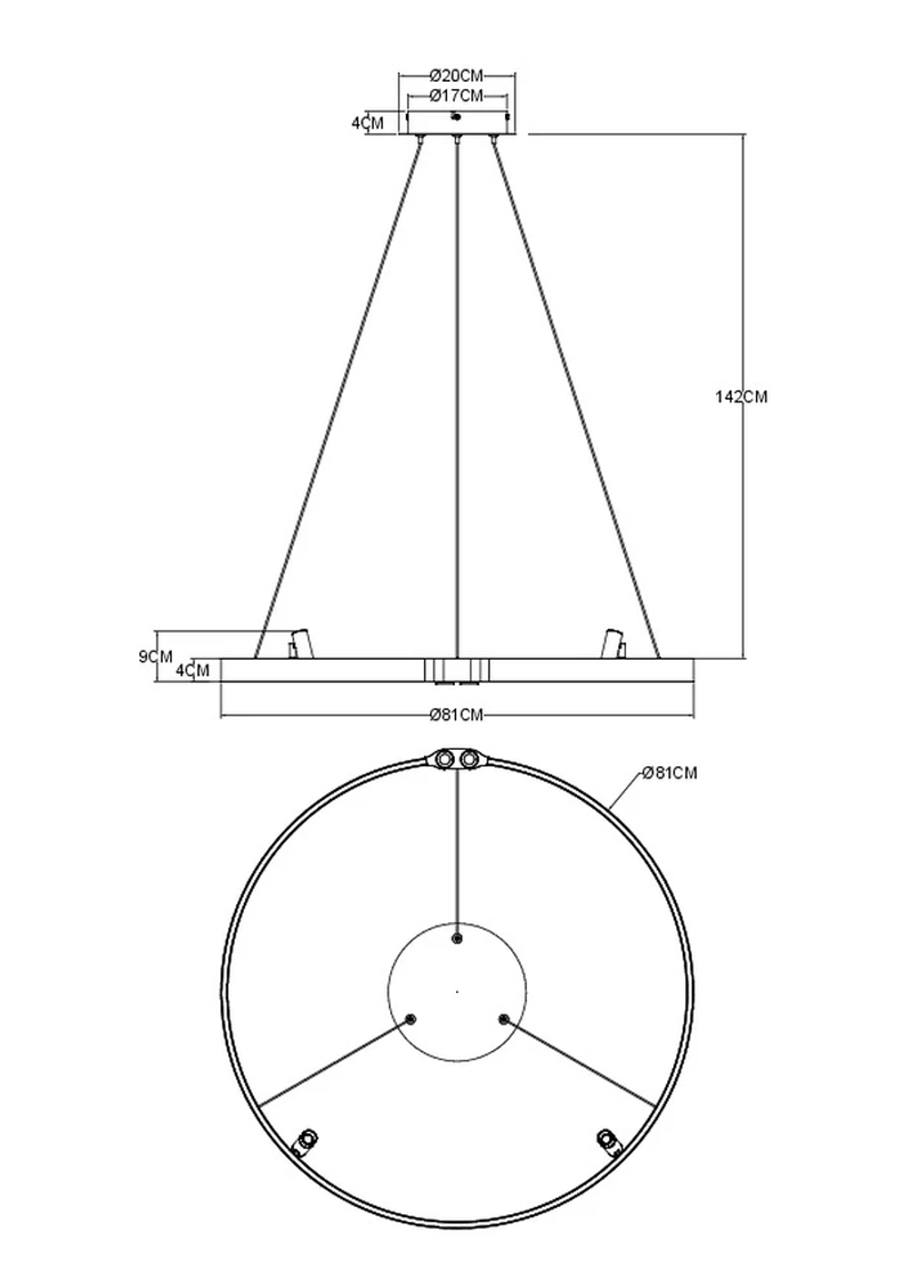 Подвесная люстра Arte Lamp CESARE A1993SP-38BK