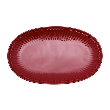 Тарелка овальная Alice claret red, 23 см