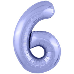 Фольгированная цифра, цвет Пастельный Фиолетовый 102 см