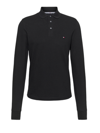 Теннисная футболка Tommy Hilfiger 1985 Slim Long Sleeve Polo - Black