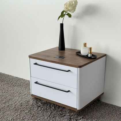 Тумба прикроватная подвесная ROYAL 5202 эко (Дуб Веллингтон-р.черная)