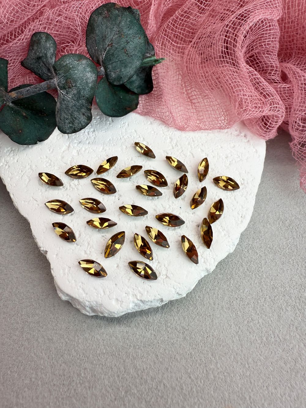 Наветт Navette 10*5 мм, Light smoke topaz