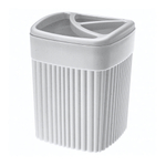 Стакан для зубных щеток "velvet" 90х90х119мм, 0,65л (светло-серый флэк)