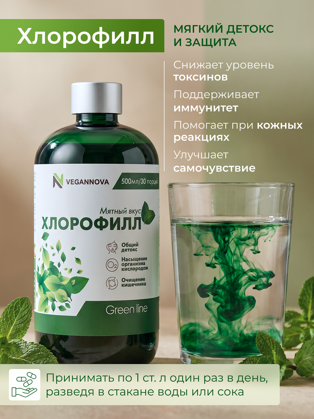Набор Анти-Аллергия. Контроль (хлорофилл, спирулина+хлорелла, псиллиум, омега-3)