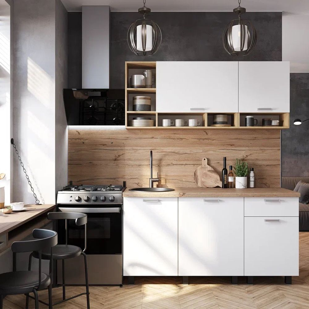 Кухонный гарнитур графит 1,6 м