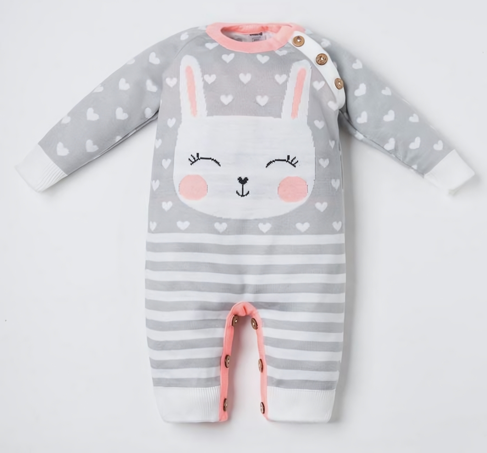 Комбинезон вязаный для девочек "Зайчик" р. 80-86 см 5005003