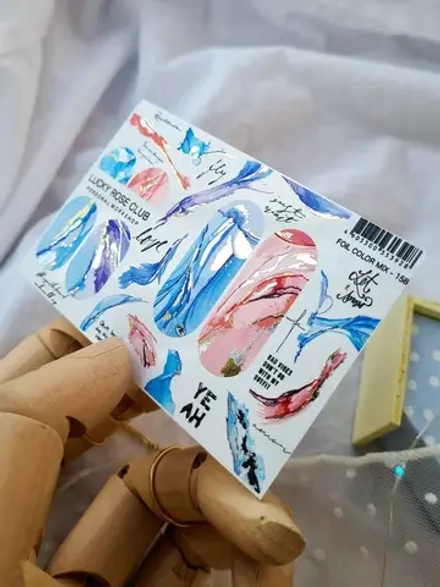 Lucky Rose Слайдеры наклейки для ногтей Foil 158
