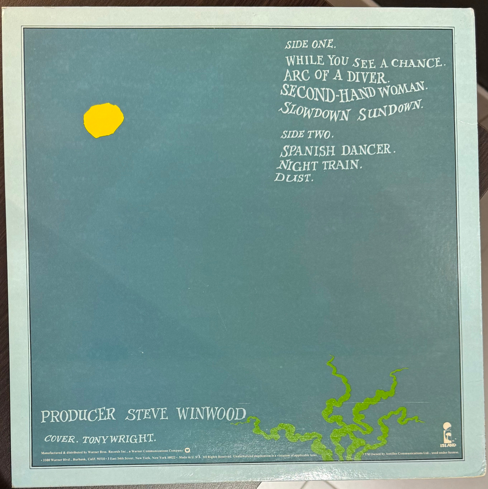 Виниловая пластинка Steve Winwood ‎– Arc Of A Diver LP