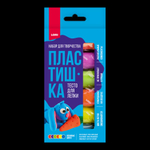 Тесто для лепки Пластишка неоновое 6цв. по 30гр. (коробка с вырубным окном) (Lori)
