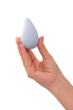 Вибростимулятор клитора Satisfyer Dew Drop, компактный, голубой