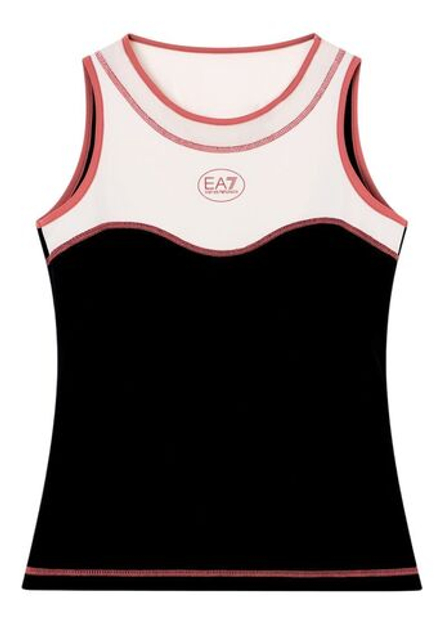 Женский топ теннисный EA7 Tennis Pro Freestyle - black/vapor blue