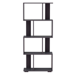 Стеллаж, 60х30х142, Дален , деревянный напольный для игрушек и для книг, серый антрацит, Dipriz