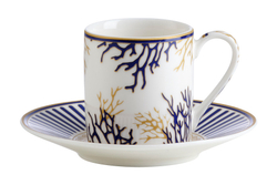 Набор чашек с блюдцами 2шт 80мл Pozzi Milano 1876 Corallo